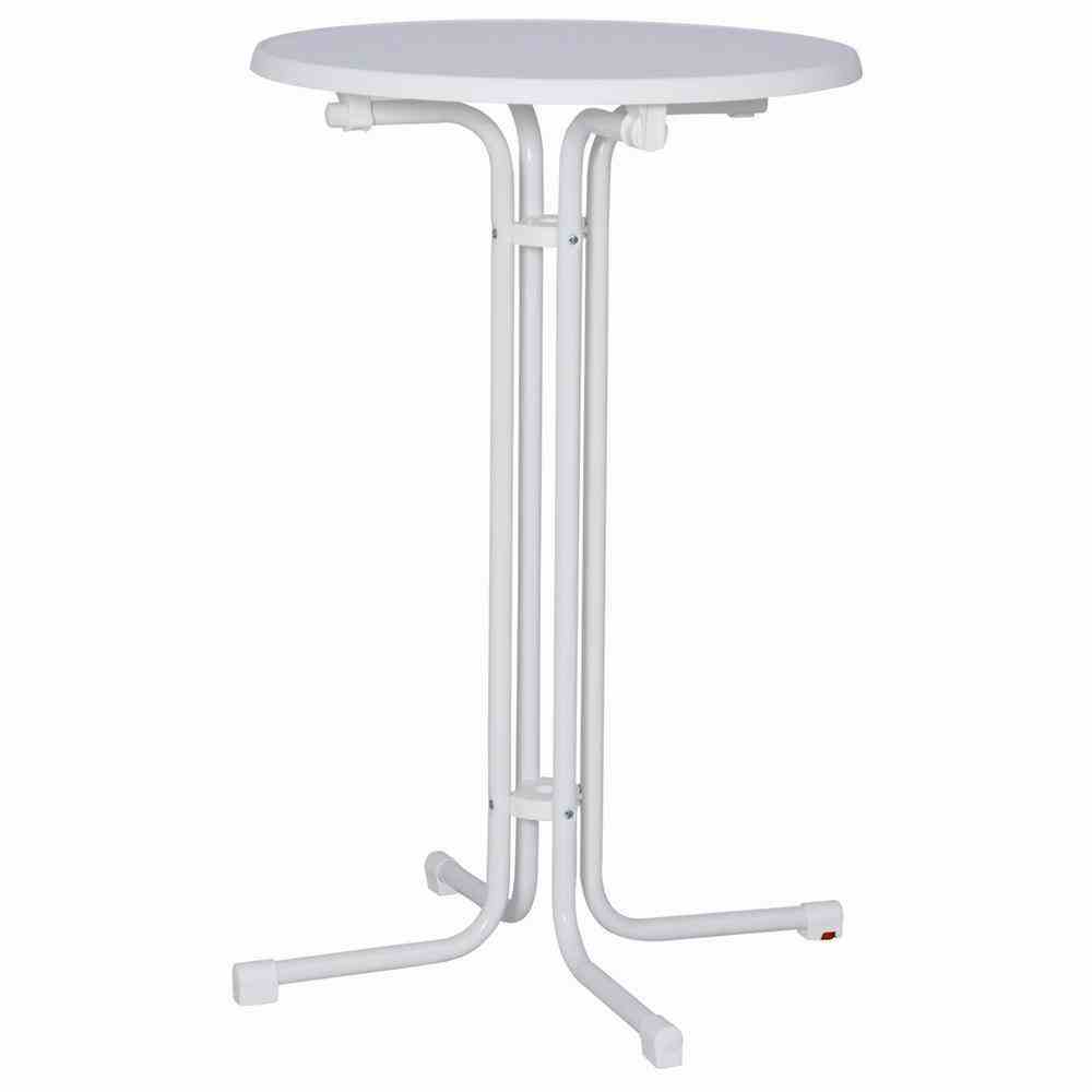 MFG Bistro Stehtisch klappbar 70cm weiß