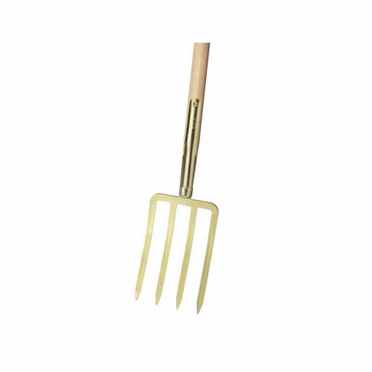 Ideal Spatengabel, 4 Bajonettzinken, T Stiel 85cm Gold
