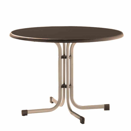 Sieger Klapptisch Ø100cm mocca Stahl