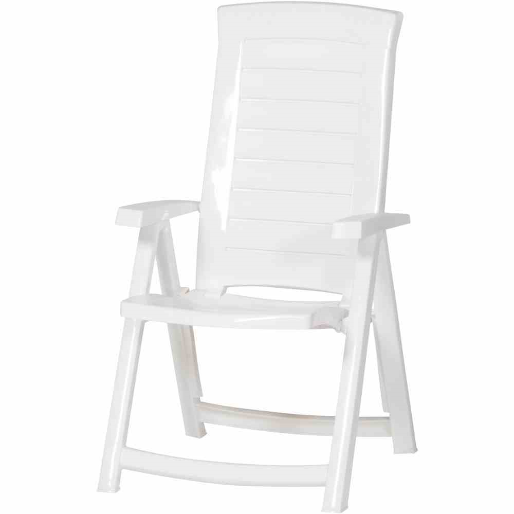 Klappsessel Aruba 61 x 72 x 110 cm weiß