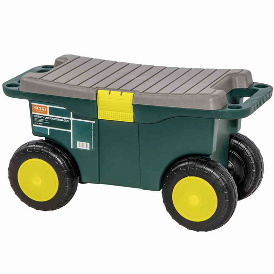 Siena Garden Gartenkarre Hobby- und Gartenwagen 55x30x27 cm grün und grau Kunststoff