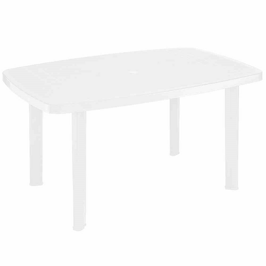Progarden Gartentisch Faro 140x90cm weiß Kunststoff