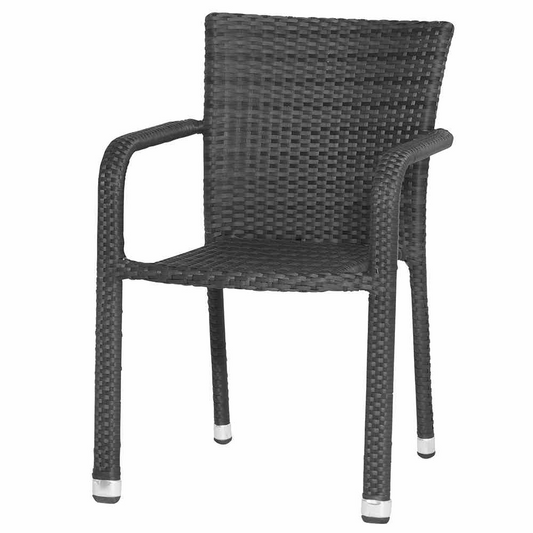 Siena Garden Stapelsessel Minas, 60x56x83 cm schwarz