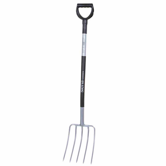 Siena Garden Kompostgabel Ergoline mit 5 Zinken 100 cm silber und schwarz, Stahl
