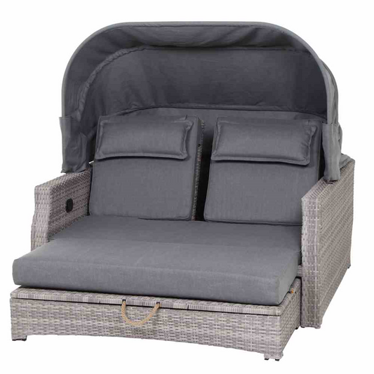 Siena Garden Lobos II Loungeinsel Geflecht inkl. Kissen Aluminium