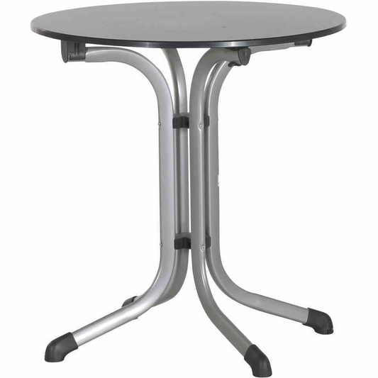 Sieger Klapptisch vivodur Ø 68 cm Silber Schwarz