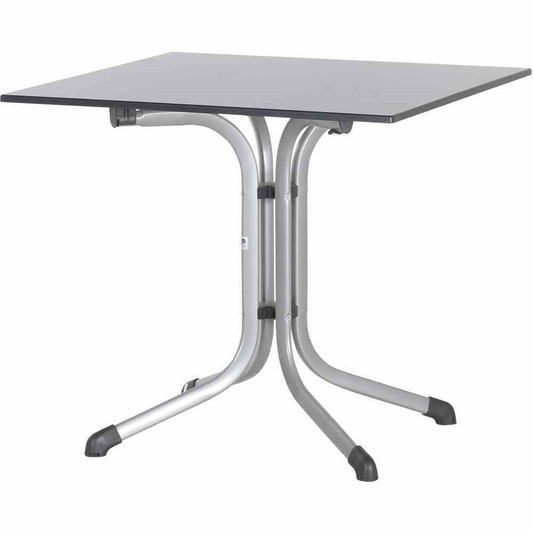 Sieger Klapptisch vivodur 80x80 cm Silber Weiß