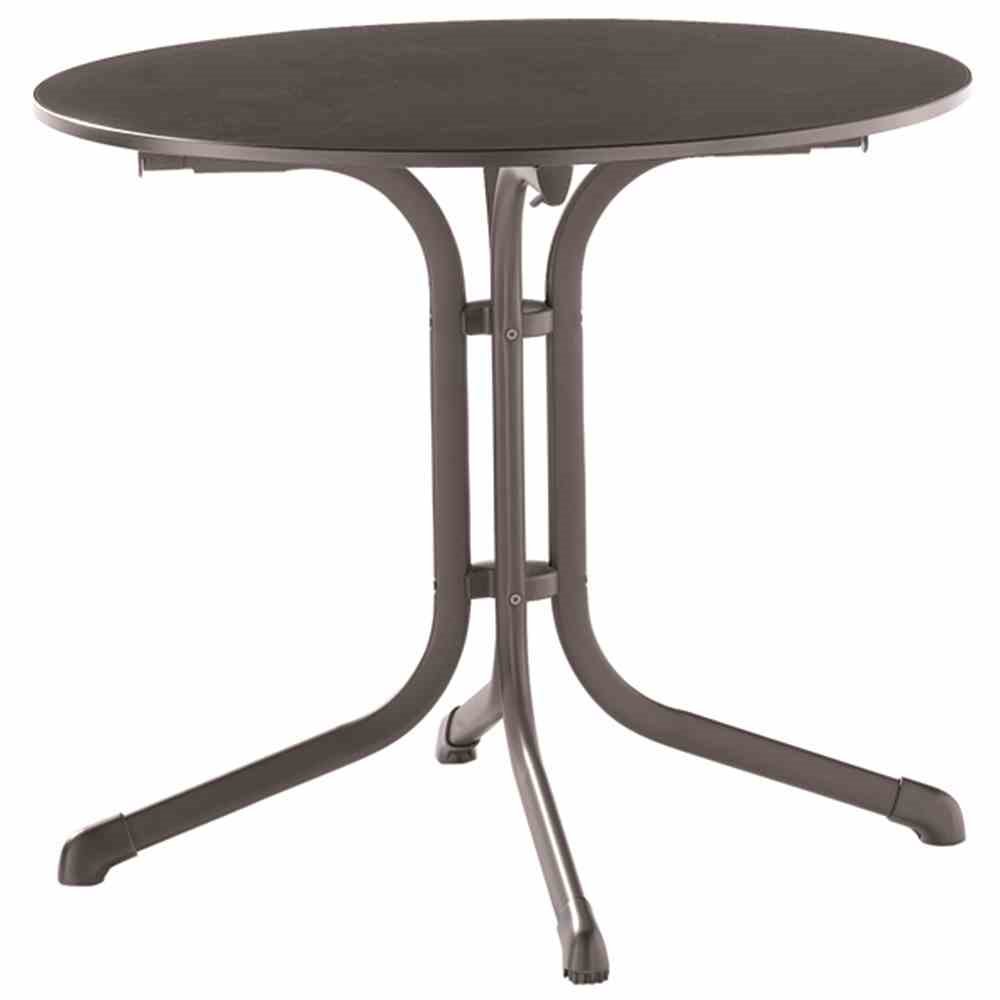 Sieger Klapptisch vivodur Ø85 x 73 cm eisengrau grau