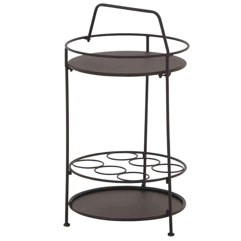 Siena Garden Bistrotisch Siero, Ø42x74 cm matt schwarz, Stahl