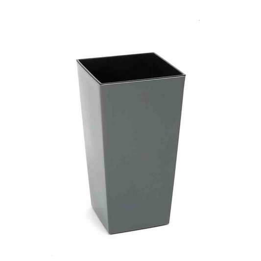 Siena Garden Pflanzkübel Lyon, eckig, 40x40x75,3 cmHochglanzoptik in anthrazit Kunststoff