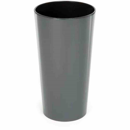 Siena Garden Pflanzkübel Lille, rund, Ø 40x75,0 cm Hochglanzoptik in anthrazit Kunststoff