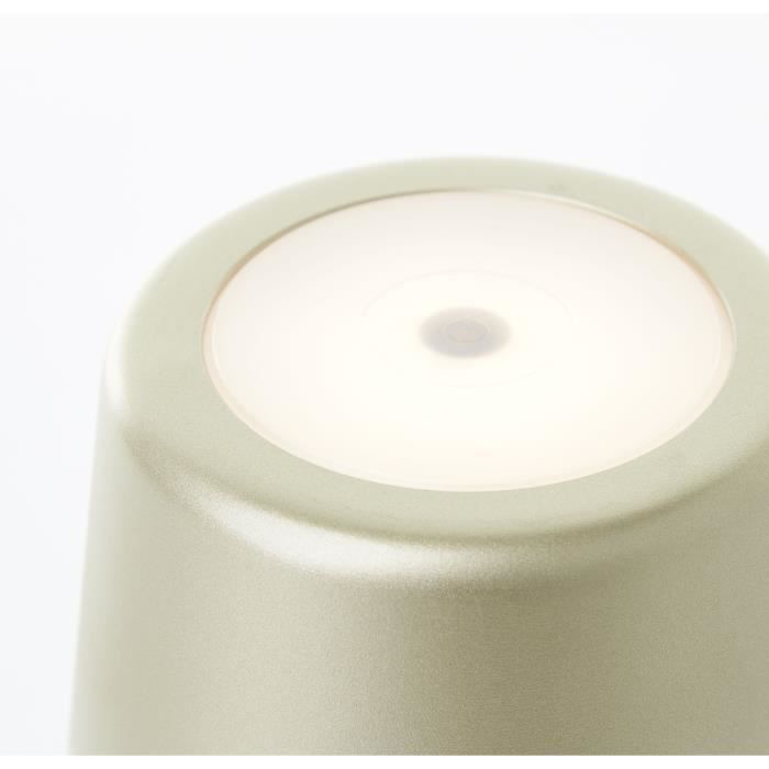 Außentischlampe - BRILLIANT - KAAMI - Wiederaufladbar - Mattgold - LED - 2W - 310lm - 3000K - DIM - USB - 3-Stufen-DIM - IP54