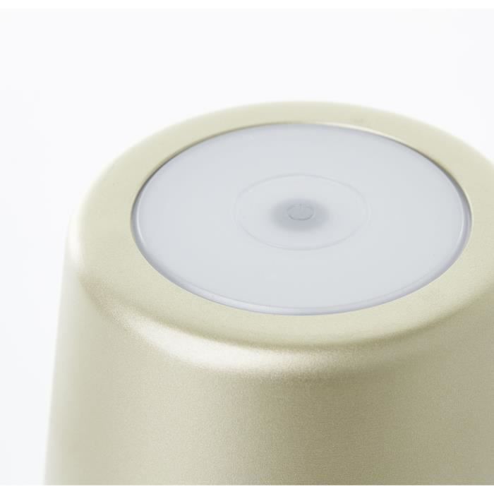 Außentischlampe - BRILLIANT - KAAMI - Wiederaufladbar - Mattgold - LED - 2W - 310lm - 3000K - DIM - USB - 3-Stufen-DIM - IP54