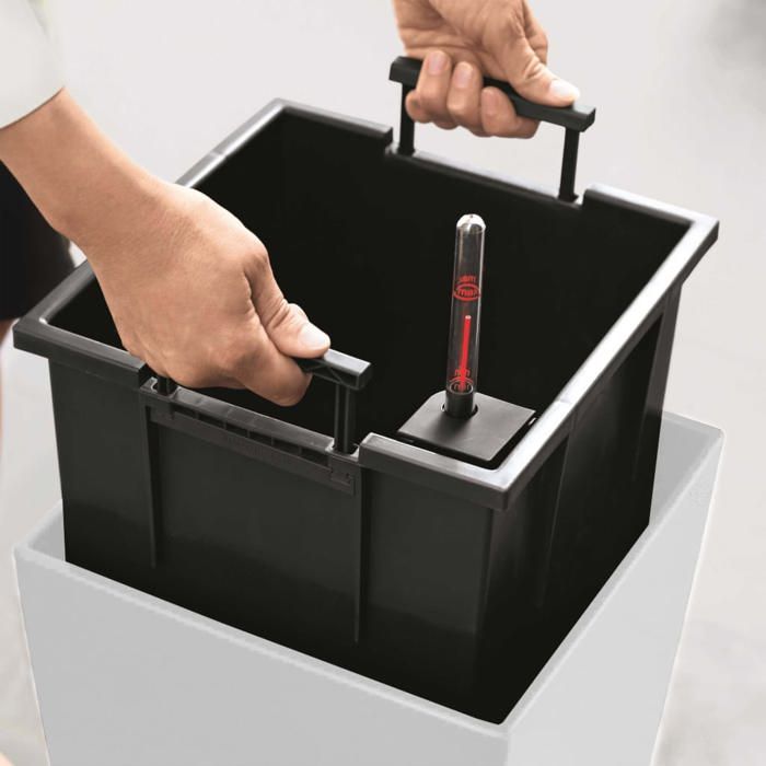 LECHUZA Pflanzgefäß Cubico Alto 40 ALL-IN-ONE Glänzend Weiß 18230 421493