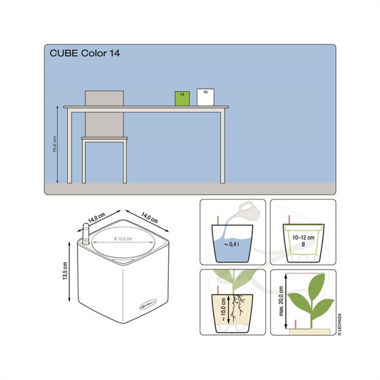 LECHUZA CUBE Color 14
