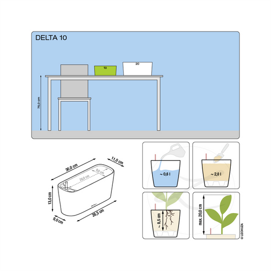 LECHUZA DELTA Premium 10