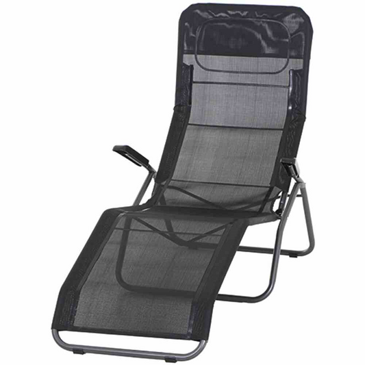 Siena Garden Kippliege Textilbezug in grau Anco 144 x 72,5 x 103,5 cm anthrazit