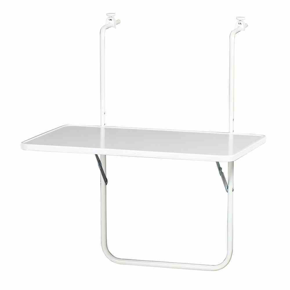 Alco Balkonhängetisch 60 x 40 cm weiß Kunststoff