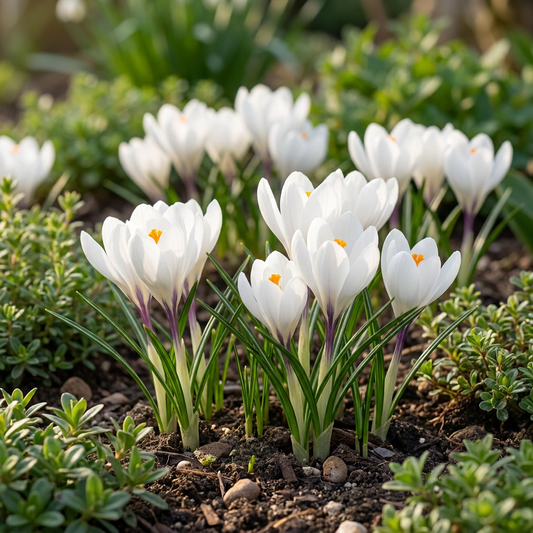 30x Crocus White - Weißer Krokus - Diverses - Verwilderungszwiebel
