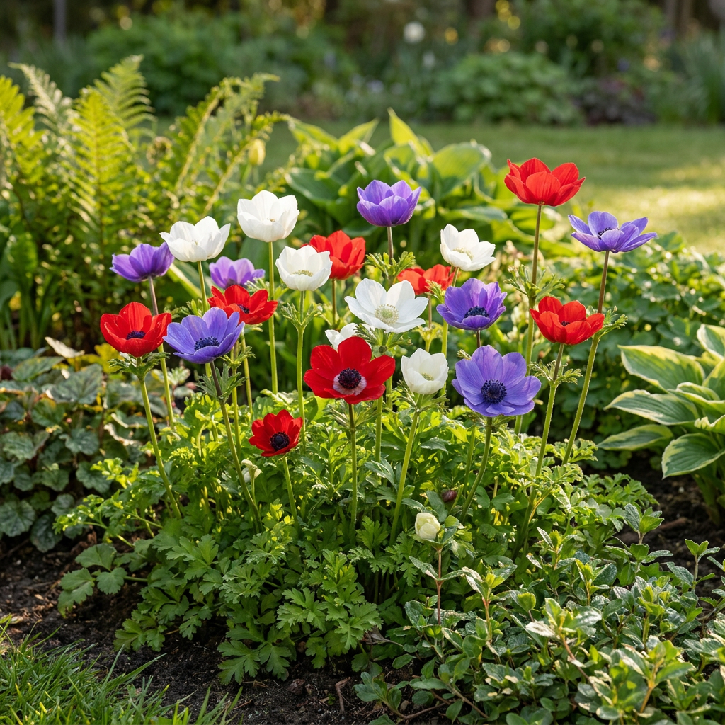 30x Anemone de Caen Mix - Mohnblumen-Anemone de Caen Mischung - Verschiedenes - Frühlingsblüher - Zwiebelgröße 5/6