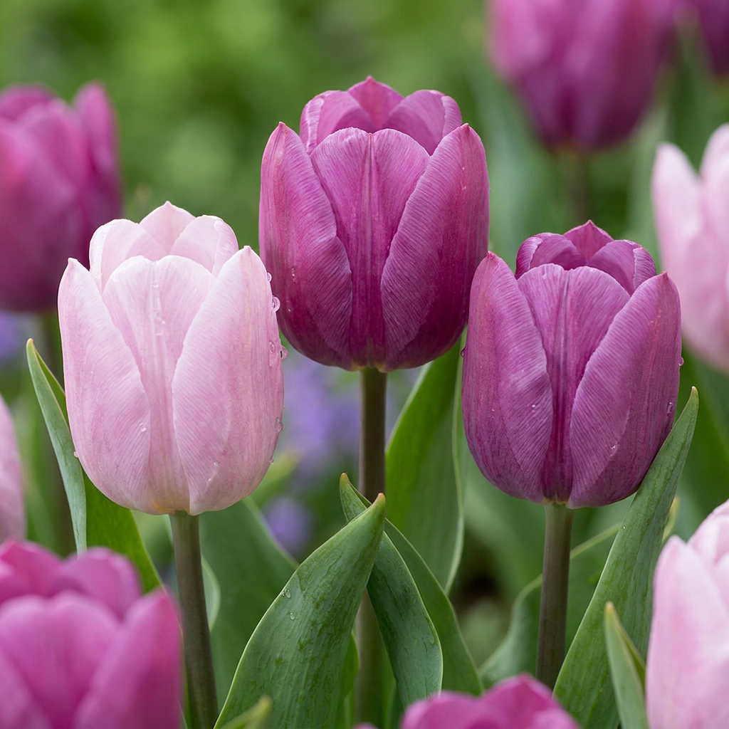 15x Tulipa Candy Purple Prince mix - Tulpe Candy Purple Prince Mix - Diverses - Frühlingsblüher - Zwiebelgröße 11/12