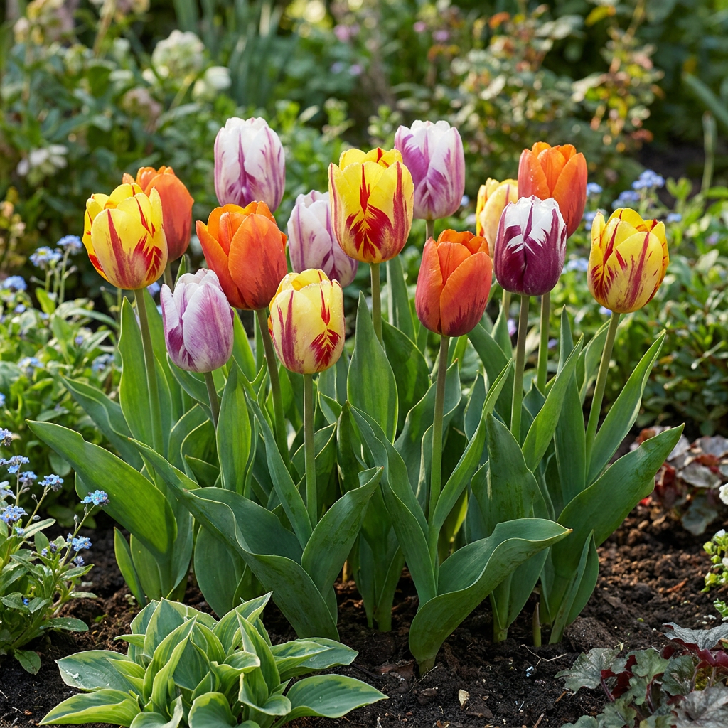 30x Tulipa Flaming Beauty Mix - Flaming Beauty Mix Tulip - Miscellaneous