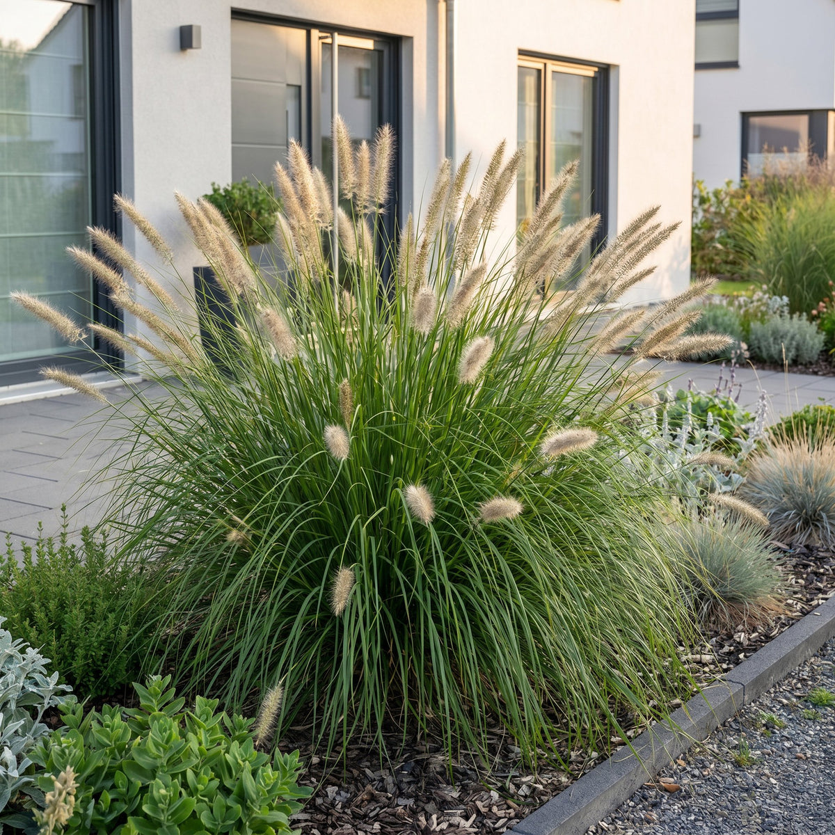 Gras - Pennisetum alop. Hameln - Lampenputzergras - Mit Plume - Grün - 24 Pflanzen - Topf 11cm - Höhe 15-25cm