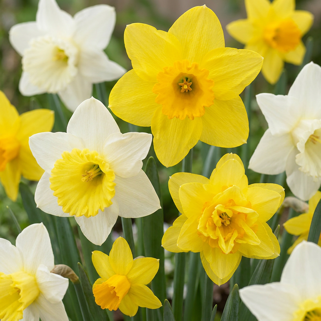 20x Narcissus Botanical Mix - Botanische Narzissenmischung - Gelb und Weiß - Verwilderungszwiebel - Zwiebelgröße 10/12