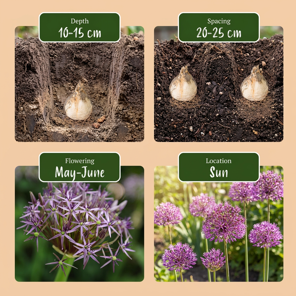 15x Allium Christophii - Christoph-Lauch - Lila - Sommerblüher - Zwiebelgröße 10/12