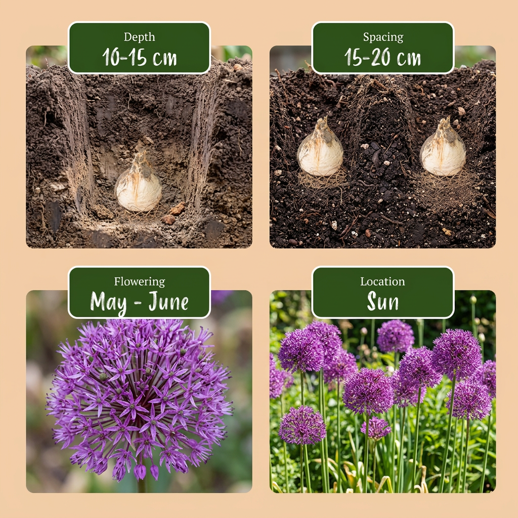15x Allium Purple Sensation - Purpurlauch - Lila - Sommerblüher - Zwiebelgröße 10/12