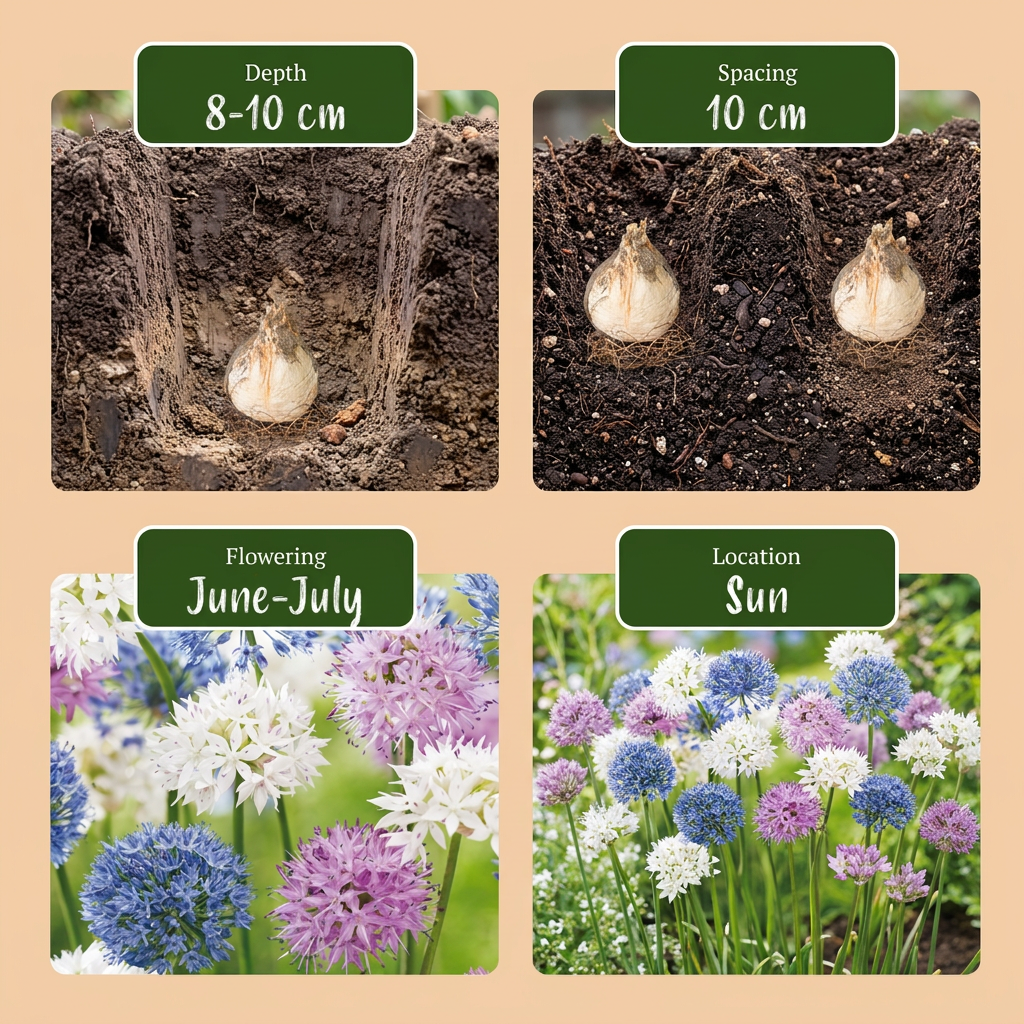 15x Allium Buzzing Beauties - Zierlauch Buzzing Beauties - Diverses - Sommerblüher - Zwiebelgröße 6/7