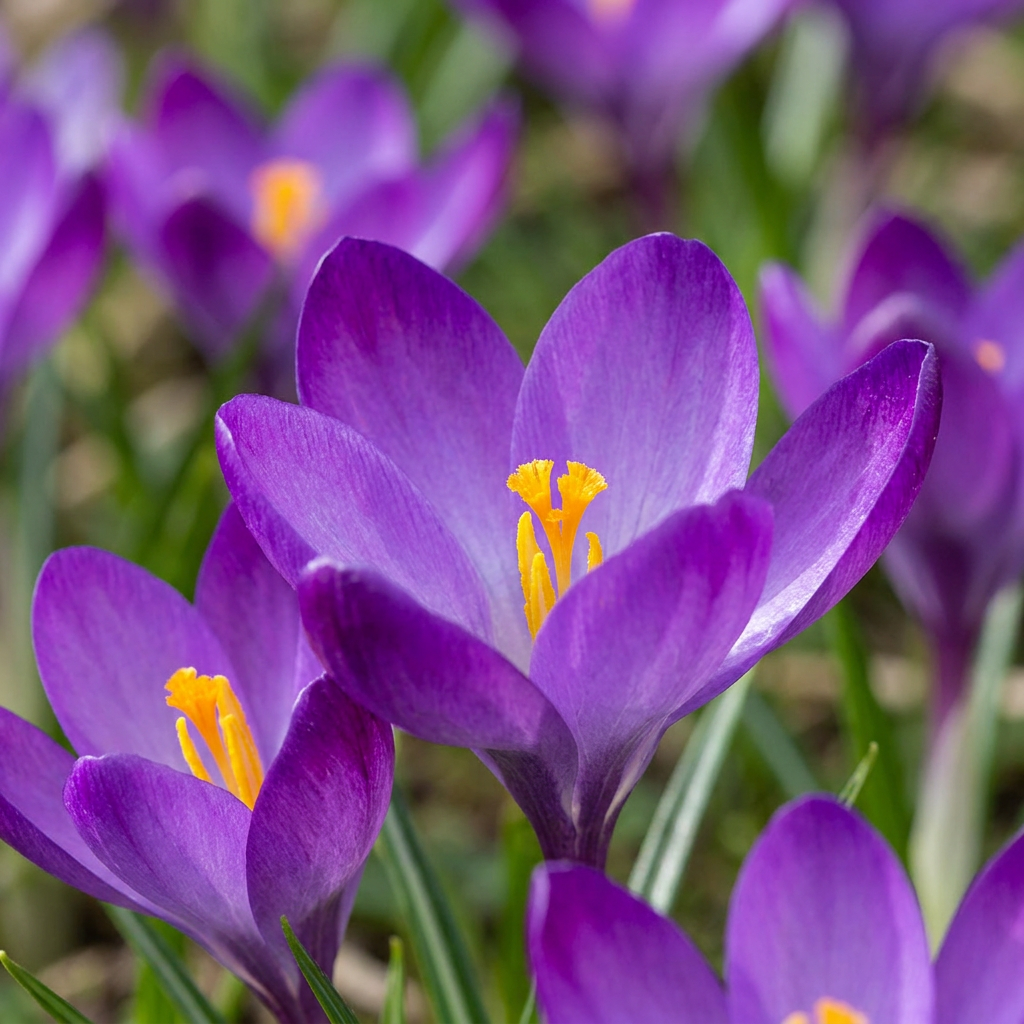100x Crocus Ruby Giant - Ruby Giant crocus - Purple - Naturalizing bulb - Bulb size 5/+