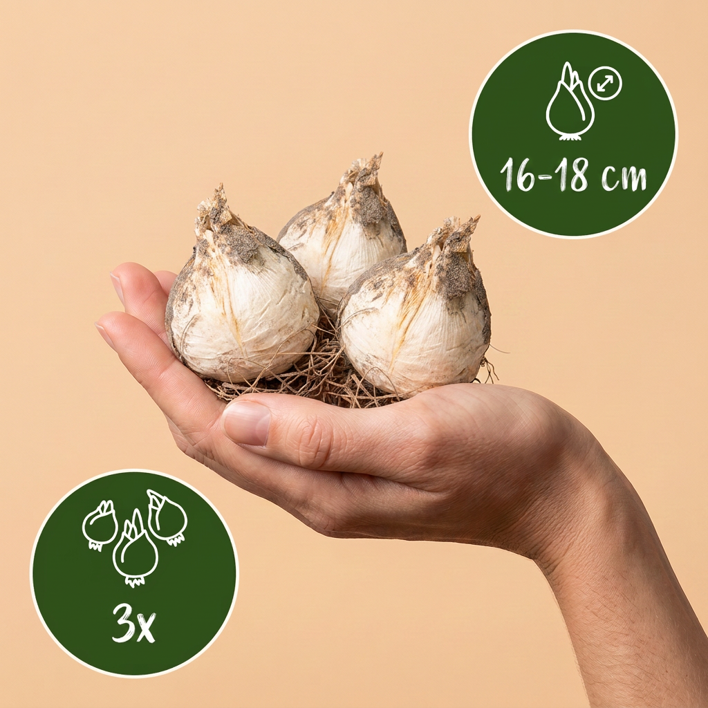 3x Allium Mount Everest - Kugellauch Mount Everest - Weiß - Sommerblüher - Zwiebelgröße 16/18