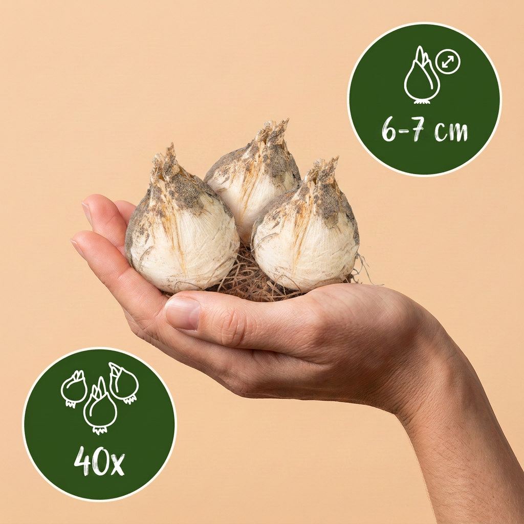 40x Allium Ping Pong - Kugellauch Ping Pong - Weiß - Sommerblüher - Zwiebelgröße 6/7