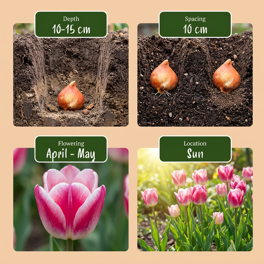 24x Tulipa Mata Hari - Mata Hari tulip - Pink and White - Spring bloomer
