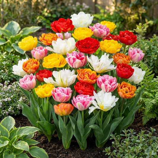 30x Tulipa Double mix - Gefüllte Tulpe - Diverses - Frühlingsblüher