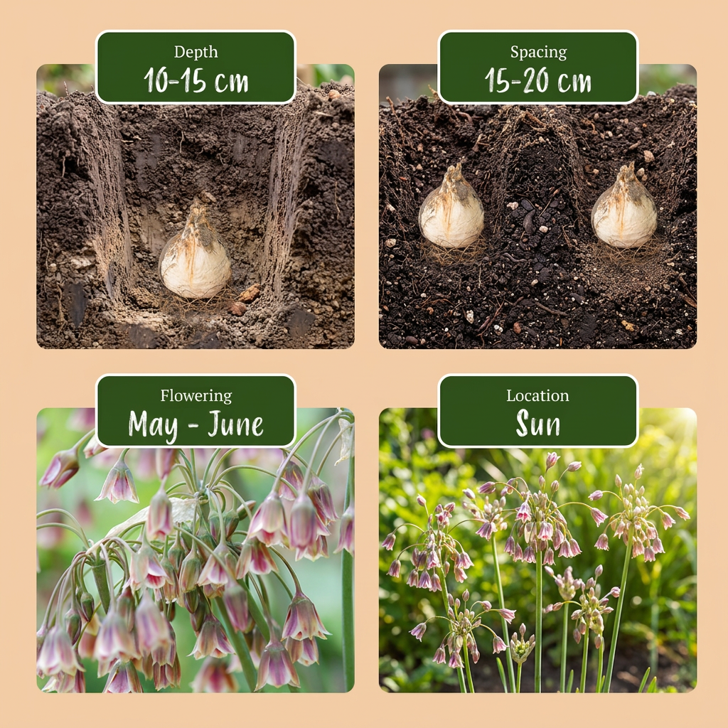 40x Allium Siculum - Sizilianischer Honigknoblauch - Creme und Rosa - Sommerblüher - Zwiebelgröße 10/12