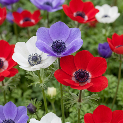 60x Anemone de Caen Mix - Poppy anemone - Miscellaneous - Spring bloomer - Bulb size 5/6
