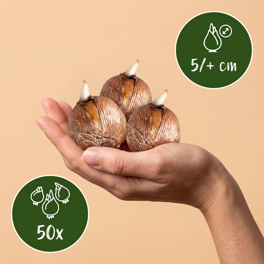 50x Crocus Species mix - Krokusmischung - Diverses - Verwilderungszwiebel - Zwiebelgröße 5/6