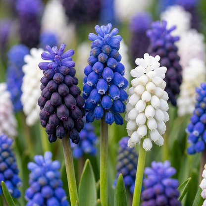 50x Muscari Magic mix - Traubenhyazinthe Magic mix - Diverses - Verwilderungszwiebel - Zwiebelgröße 7/8