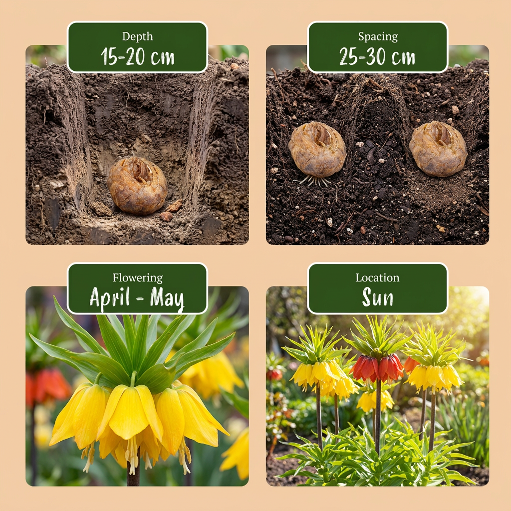3x Fritillaria Imperialis Mix - Kaiserkronen-Mischung - Diverses - Frühlingsblüher - Zwiebelgröße 18/20