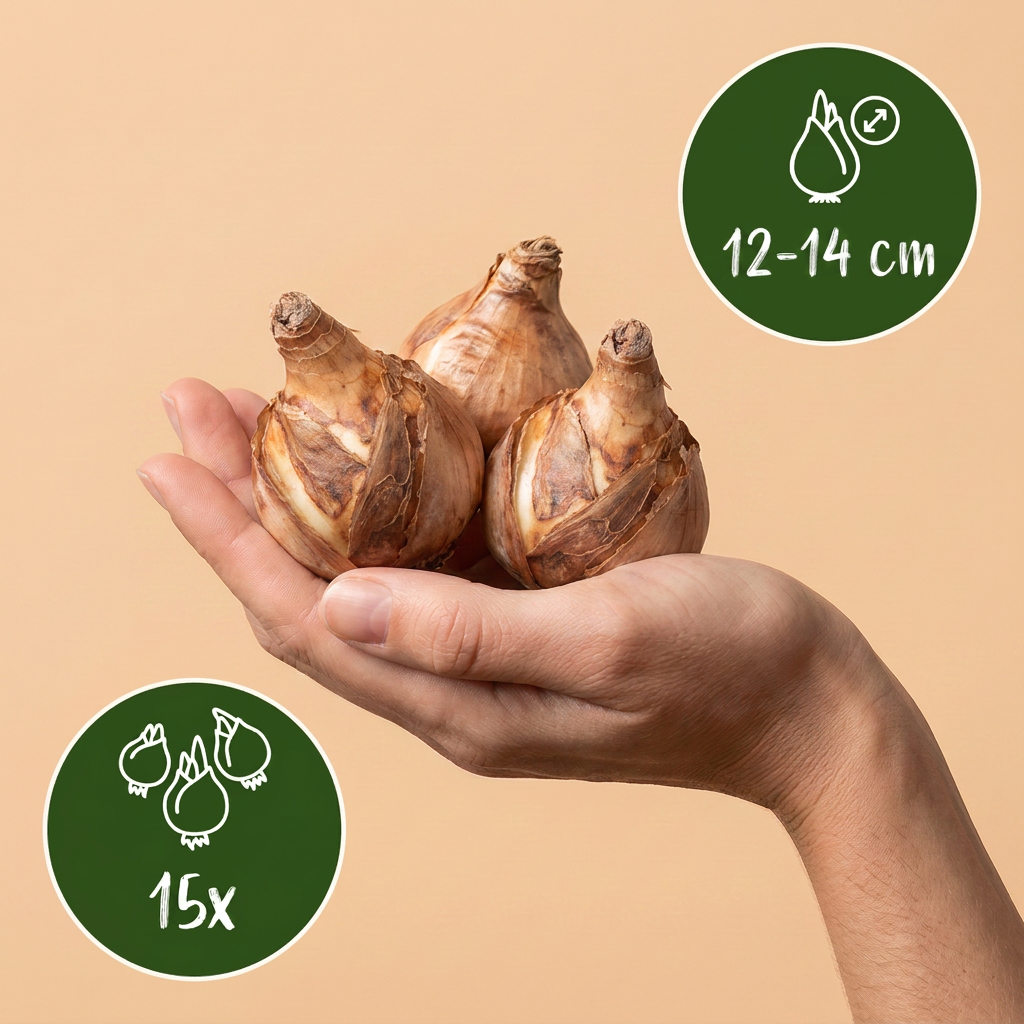 15x Narcissus large Cupped mix - Großkronige Narzisse Mischung - Gelb und Weiß - Frühlingsblüher - Zwiebelgröße 12/14