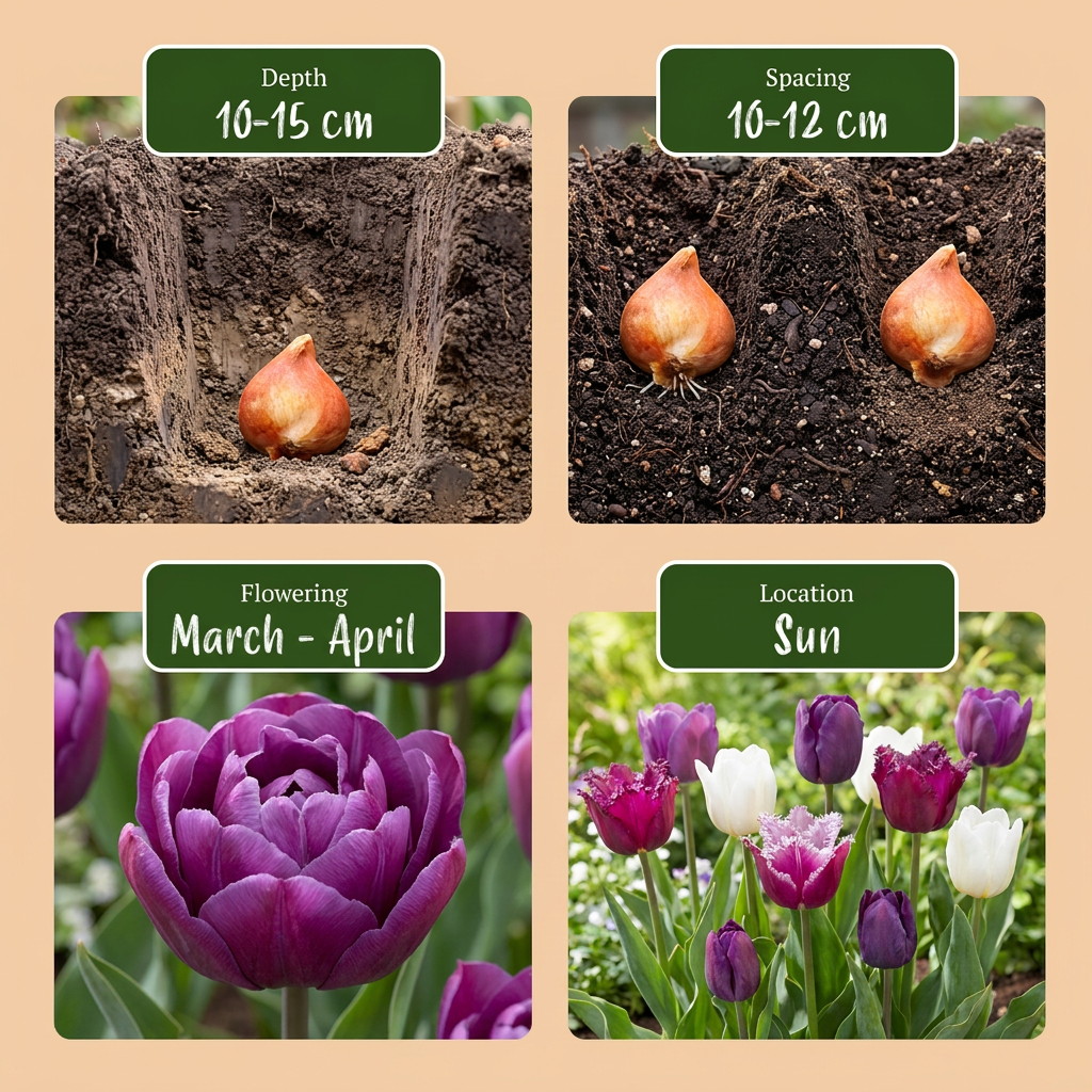 70x Tulipa Blueberry mix - Blueberry mix tulip - Miscellaneous - Spring bloomer