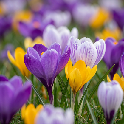 50x Crocus Species mix - Krokusmischung - Diverses - Verwilderungszwiebel - Zwiebelgröße 5/6