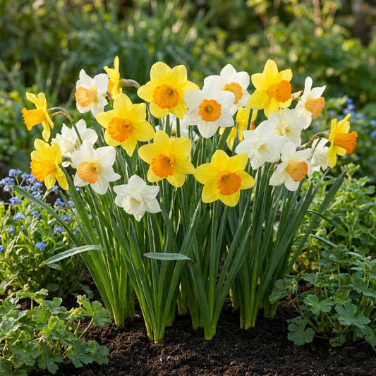 15x Narcissus large Cupped mix - Großkronige Narzisse Mischung - Gelb und Weiß