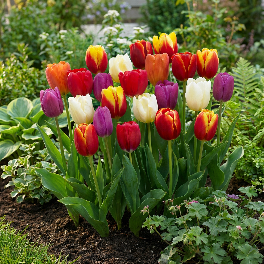 35x Tulipa Triumph mix - Triumph-Tulpe - Diverses - Frühlingsblüher - Zwiebelgröße 11/17