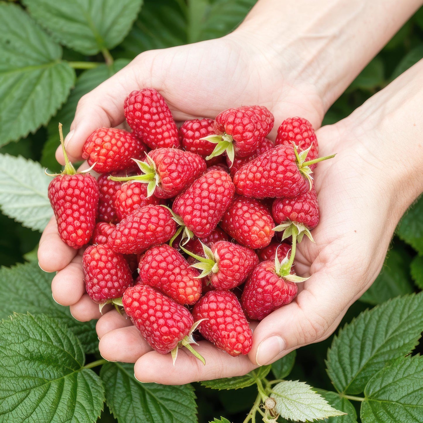 Obstpflanzen - Himbeere - Rubus idaeus Heritage - Winterhart - 3 Pflanzen - Topf 9 cm - Rote Himbeere
