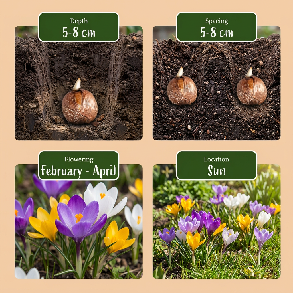 50x Crocus Species mix - Krokusmischung - Diverses - Verwilderungszwiebel - Zwiebelgröße 5/6