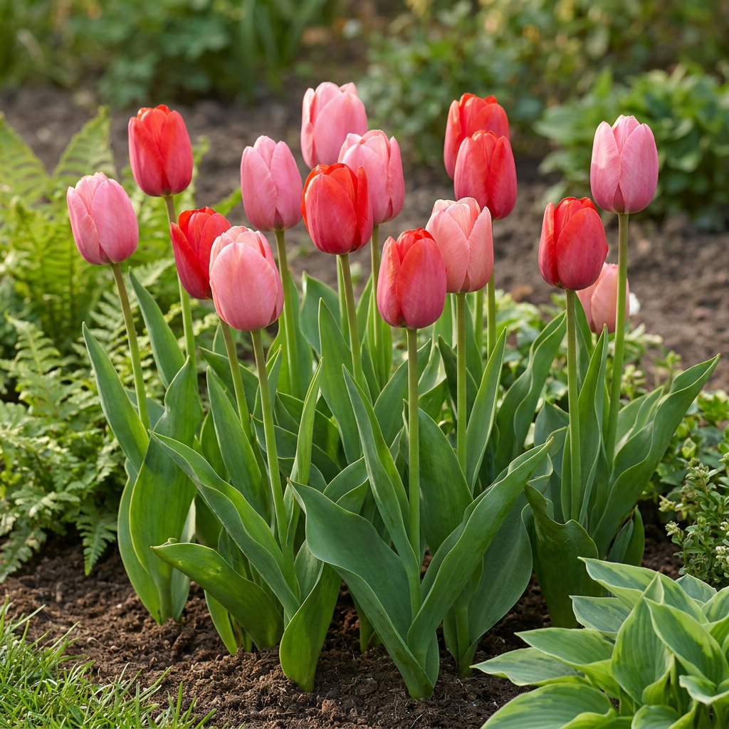 40x Tulipa Pink - Red - Rosa-rote Tulpe - Rosa und Rot - Frühlingsblüher - Zwiebelgröße 10/12