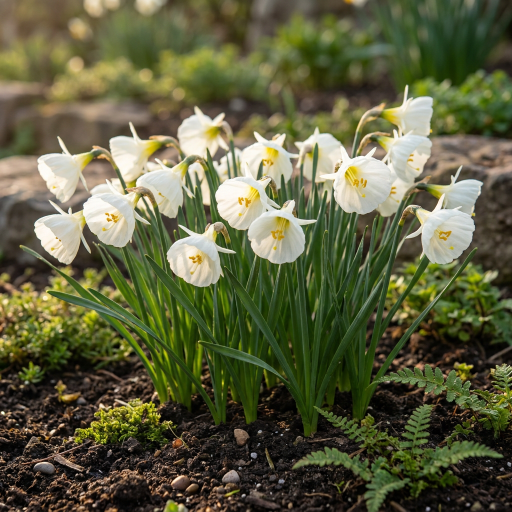 40x Narcissus White Petticoat - White Petticoat daffodil - White - Spring bloomer